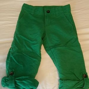 Janie and Jack size 2 green linen pants